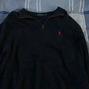 Polo Ralph Lauren Quarter Zip Sweater (Navy/Black)
